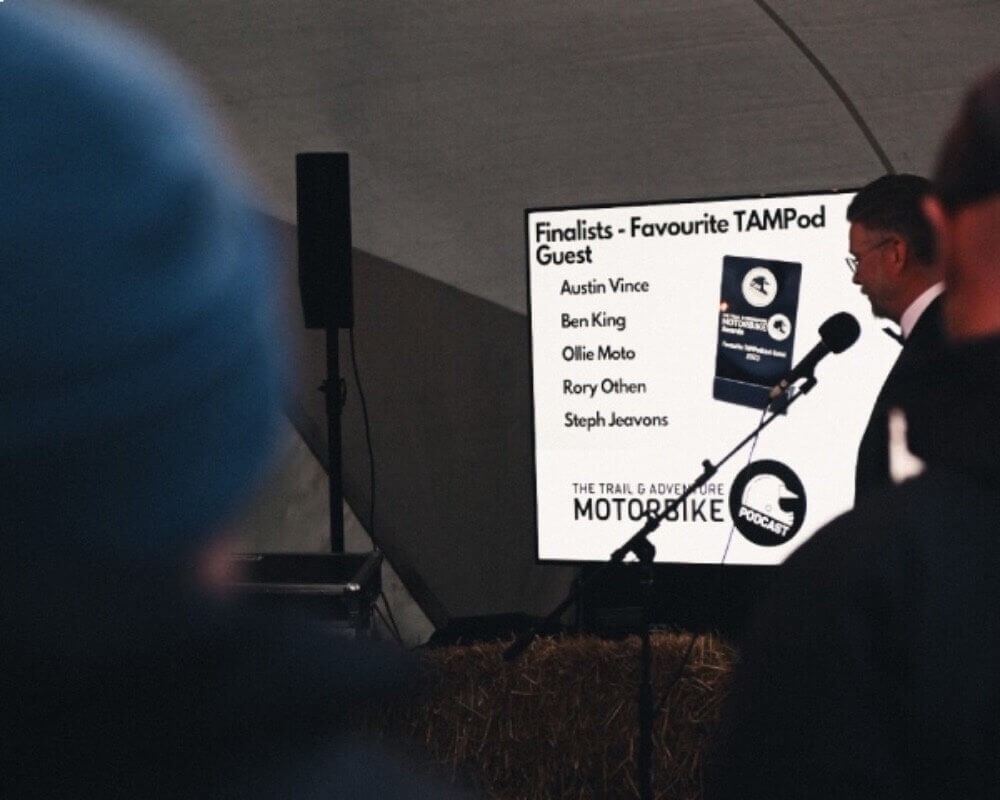 Blog: TAMP award 2. Clive announcing the finalists of the Favourite TAMPodcast Guest 2023.