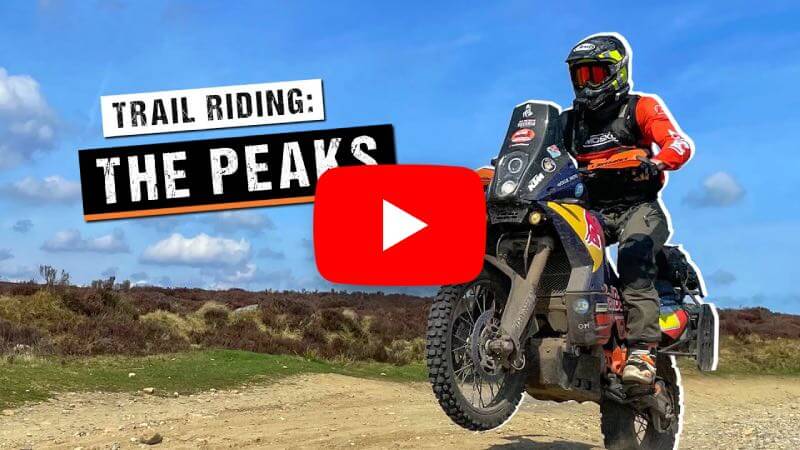 The thumbnail for the Ollie Moto Peak District video.