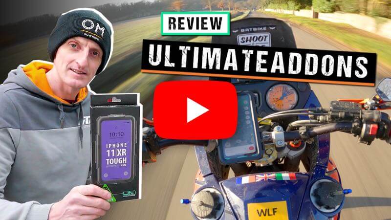 The thumbnail for the Ollie Moto UltimateAddons review video.